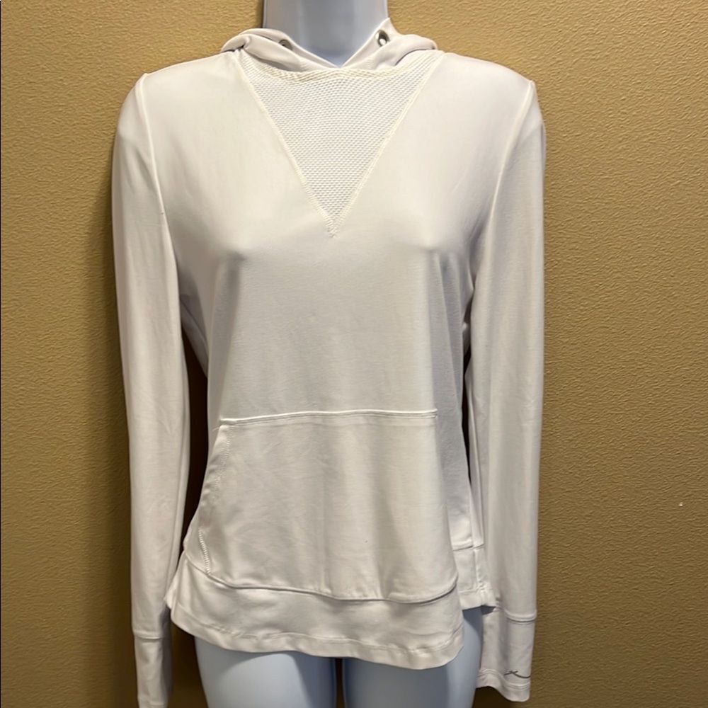 X By Gottex Women’s White Long Sleeve Hoodie Size S/P